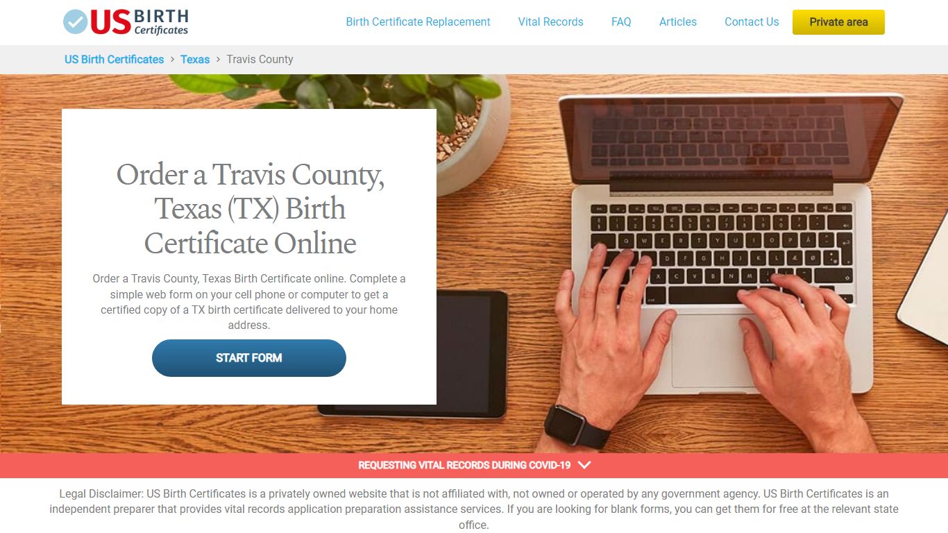 Travis County (TX) Birth Certificate Online - US Birth Certificates